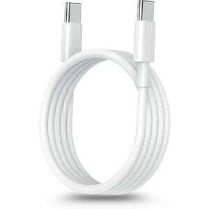 Type C to Type C 8A 65W Cable, 1M, Compatible with iPhone 16/15 Series, PixelOther Android and iOS C to C Device (White)