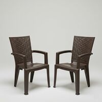 Nilkamal Plastic Chair for Living room with Arm |Set of 2 

