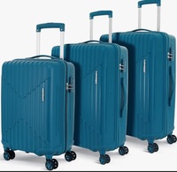 KAMILIANT by American Tourister Savvy | Trolley Bag Set of 3 (55+70+80 cms) for Travel| Hard Case Polypropylene (PP) Suitcase | 360° 8-Wheel Luggage Trolley | Combination Lock | Deep Ocean