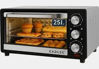 Cadlec 25-Litre Oven Toaster Grill OTG MultiChef, Silver and Black