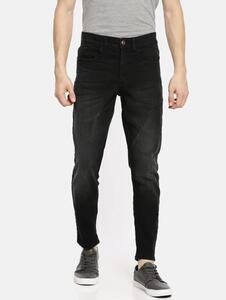 The Indian garage Co. Men Slim Mid Rise Black Jeans on