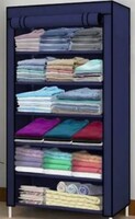 Ryuga PP Collapsible Wardrobe (Finish Color - Navy Blue, DIY(Do-It-Yourself)