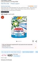 Ariel top load 4Kg