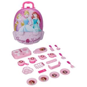 Deal: Amazon Brand - Jam & Honey Princess-Themed Kitchen Set in Backpack | Pretend Play Cooking Toy Kit for Kids | Portable, Educational & BIS Certified