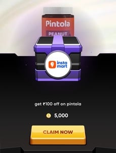 Cred Instamart Picks : Get 100 Off on Pintola Order worth 599Rs using 5K Cred Coins