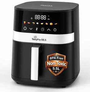 Inalsa Tasty Fry D5.5, 1400W, Air Crisp Technology, Air fry, Bake, Roast Air Fryer (5.5 L) (Lowest) 