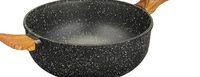Amazon Brand - Solimo Die Cast Aluminium Non Stick Wok/Kadhai (25cm, 5 layer coating