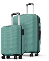 Magnum by Safari Hard Body Set of 2 Luggage 8 Wheels - LIFT 55/66 4W SAGE GREEN (Green) 