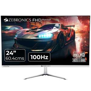 ZEBRONICS A24FHD LED Monitor, 24 inch (60.96cm), 250 nits, 100Hz, Slim Design, FHD, 1080p