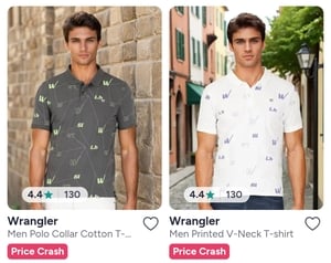 Wrangler Cloths upto 80% Off + 10% Extra with Coupon on Myntra