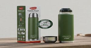 Instamart Check out Pigeon Stark Plus SS Therminox Bottle (1L, Green/Red, Double Walled, Hot and Cold, Leak-Proof, Easy to Carry) on 
