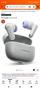 Hammer EarBuds 4.0 Rating @370  ENC, 80 Hours, 13MM Driver