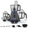 Preethi Zion 750W Mixer Grinder, 4 Jars, Food Processor & Flexi Lid, BlackWith Food Processor jar and Flexi Lid for everyday food preparation, from chopping and kneading to grinding