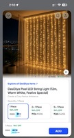 Instamart - DesiDiya Pixel LED String Light (12m, Warm White, Festive Special)