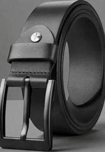 Premium Genuine Leather Belt for Men with Classic Pin Buckle, Adjustable Casual and Formal Waist Belt for Office, Business and Travel( free delivery)