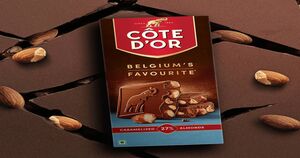Check out COTE D'OR Caramelized Almonds Milk Premium Belgian Chocolate Bar 