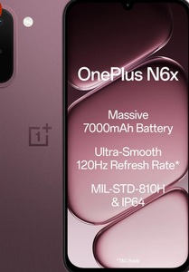 OnePlus N6x | 4GB+64GB | Burgundy Red | 7000mAh Battery | Power for Days | 36-Months Smoothness | Smooth 120Hz Display | Largest 5300mm2 Cooling System | Military-Grade Durability