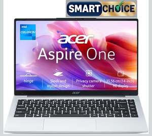 Acer Smartchoice Aspire One, Intel Core Celeron N4500, 8GB LPDDR4 RAM/ 256GB SSD, 14.0"/35.56cm WXGA Display, Intel UHD Graphics, Win 11 Home, Pure Silver, 1.3 Kg,