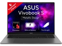 ASUS Vivobook S16 OLED with Backlit,Metal Body, Snapdragon X (16 GB/512 GB SSD) (Windows 11 Home) S3607QA-SH074WS Thin and Light Laptop (16 Inch, Matte Gray, 1.74 Kg, With MS Office)