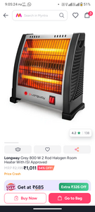Longway 800 W halogen Room heater