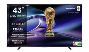 Hisense 43E75Q 107.8 cm (43 inch) QLED Ultra HD (4K) Smart VIDAA TV with 48W Speakers (43E75Q)