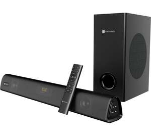 Portronics Pure Sound 106 Wired Subwoofer, HD Sound, BT5.3v 120 W Bluetooth Soundbar (Black, 2.1 Channel)