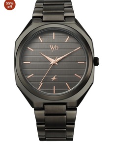 
Fastrack Vyb 6.0 Horizon Quartz Gun Shaped Dial Men's Watch | Stainless Steel Strap