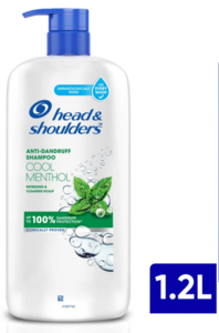 HEAD & SHOULDERS Anti Dandruff Shampoo Cool Menthol For Men & Women (1.2 L)