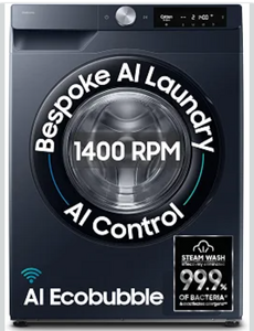Samsung 12 kg, 5star, AI Control, AI Ecobubble, Super Speed, Wi-Fi, washing machine