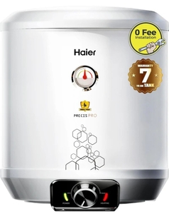 Haier 15 L Storage Water Geyser | with Free Pipes and Free Installation (ES15V-PRECIS PRO/ES15V-PV1(PRE-PRO), White) (White)