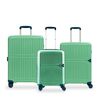 Footloose by VIP Head Spin Set of 3 (S+M+L) Trolley Bags, Green8-Wheels, Polypropylene Case, Spacious, Combination Lock