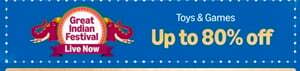 Amazon - Upto 80% Off Toys & Games - Brands - Lego - Mattle & more