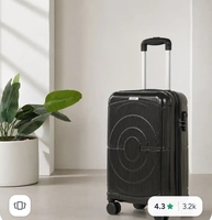 Teakwood Leathers Concentrix Textured 360° Rotation 8-Wheel Cabin Trolley Bag – 38L