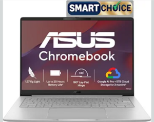 ASUS Chromebook CM1405 (2026), Smartchoice, MediaTek Kompanio 540 Processor, 4GB RAM, 64GB SSD, FHD, 14"(35.5 cm), 60Hz, Chrome OS, Pure Grey, 1.37 Kg, CM1405CM4A-S60034, Thin & Light Laptop