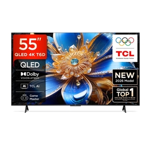 TCL T6D 138.71 cm (55 inch) QLED Ultra HD (4K) Smart Google TV 2026 Edition with HDR10+ Dolby Vision- Atmos 28W HVA Panel TCL AI Slim & Uni body Design (55T6D)