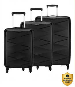 Kamiliant by American Tourister Hard Body Set of 3 Luggage 4 Wheels - (Small 55 Cm | Medium 68 Cm | Large 79 Cm)Combination Lock + 175 supercoins back 
