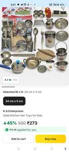 Steel Kitchen Set Toys for Kids
