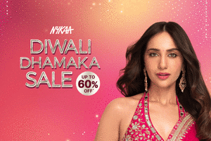 NYKAA   DIWALI DHAMAKA SALE   UP TO 60% OFF