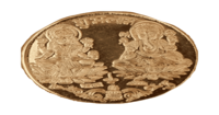 Copper ServDharm Lakshmi Ganesh Coin
