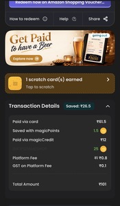 Amazon shopping  giftvoucher effectively @35%off(Might be user specific)