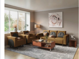 Interio by Godrej Cresco Premium Quality Fabric 3 + 1 + 1 Sofa ,user specific