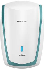 Havells Instanio 3L Instant Water Heater(Geyser)| Temp. Sensing LED Indicator| Rust & Shock Proof Body| ISI Marked|Warranty: 5 year on Inner Tank| High Rise Compatible (White Blue)

