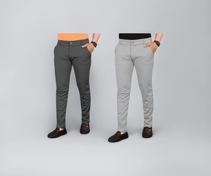 Men's Lycrablend Soild Slim Fit Casual Trouser Pant