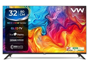 VW 80 cm (32 inches) Smartchoice Frameless Series HD Ready QLED TV VW32MAX 