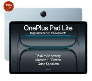 OnePlus,Pad Lite, 11-inch (27.94 CM), LCD, 6GB RAM, 128GB ROM, WiFi, Quad Speakers, 9340mAh Battery, Blue, Not AI Enabled