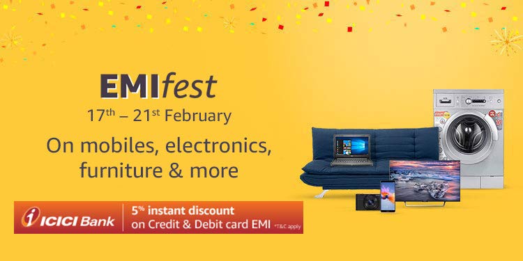 Amazon 5 Instant Discount On Icici Bank Credit And Debit Emi